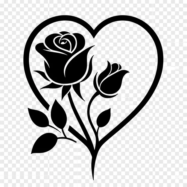 Trái Tim Tình Yêu Kèm Hoa Hồng (Love Heart With Rose) - Image 1