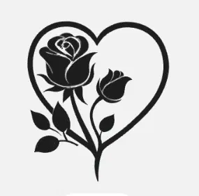 Trái Tim Tình Yêu Kèm Hoa Hồng (Love Heart With Rose) - Image 2