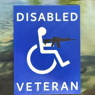 Bảng treo chỗ đậu xe cho cựu chiến binh khuyết tật (Disabled veteran handicap parking placard)