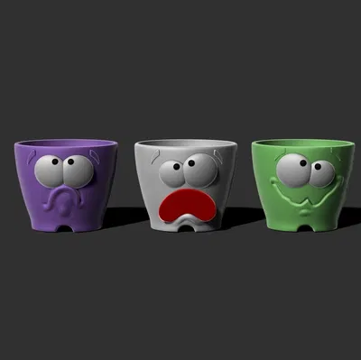 Chậu Hoa Biểu Cảm Vui Nhộn (Funny Facial Flowerpots)