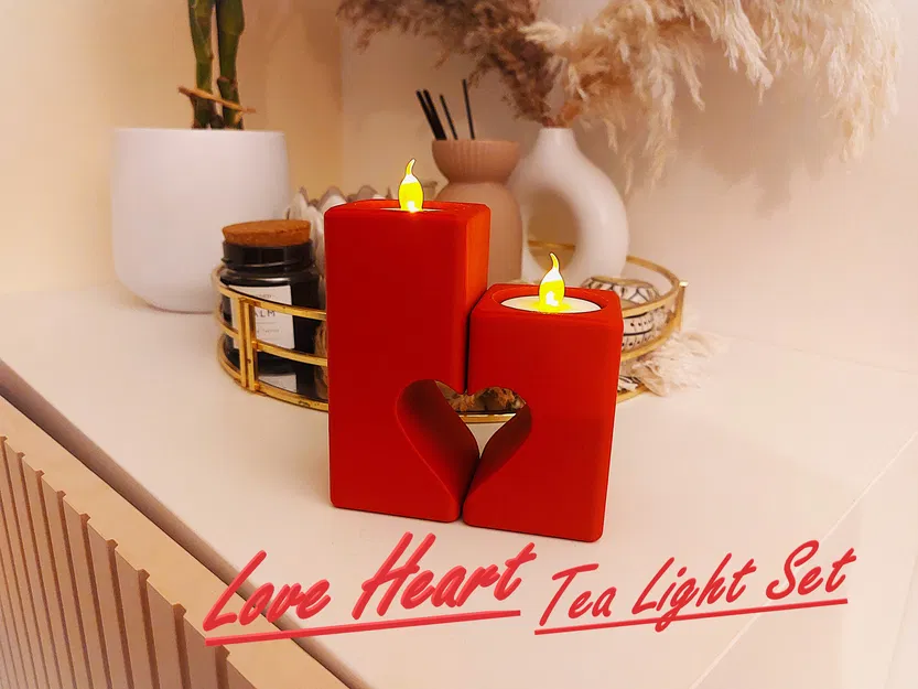 Bộ Tea Light Hình Trái Tim (Love Heart Tea Light Set) - Image 2