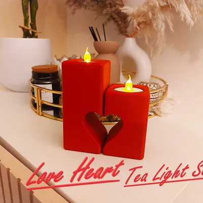 Bộ Tea Light Hình Trái Tim (Love Heart Tea Light Set)