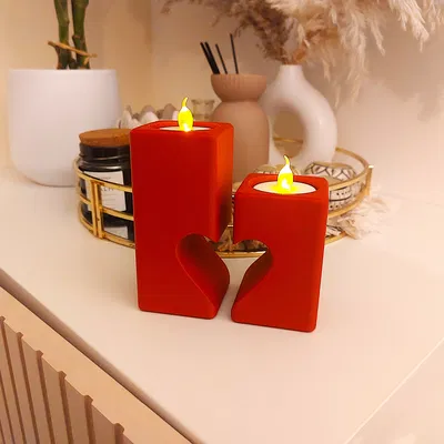 Bộ Tea Light Hình Trái Tim (Love Heart Tea Light Set)