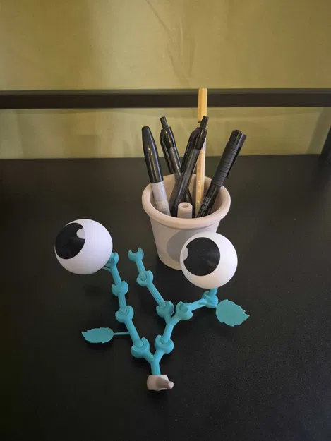 Chậu hoa/Ống cắm bút mắt khớp đa màu – nhiều phần - Image 1