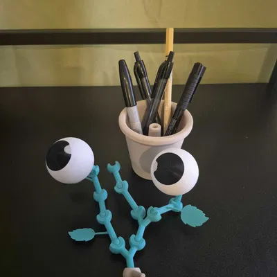 Chậu hoa/Ống cắm bút mắt khớp đa màu – nhiều phần