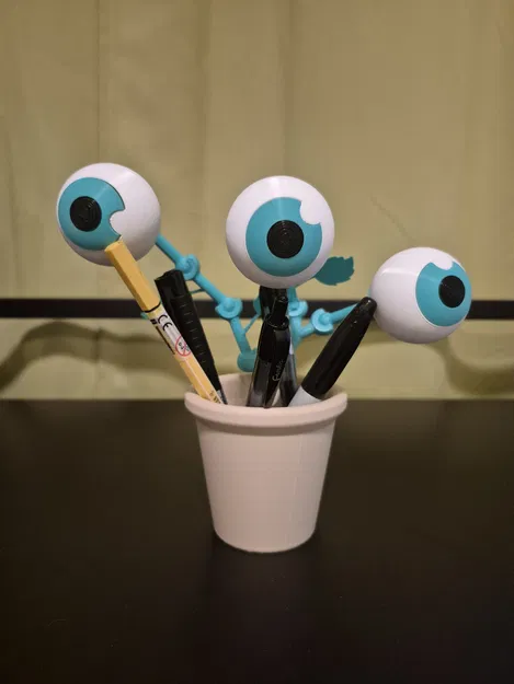 Chậu hoa/Ống cắm bút mắt khớp đa màu – nhiều phần - Image 2