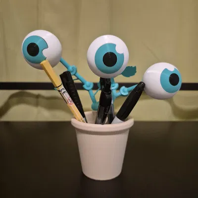 Chậu hoa/Ống cắm bút mắt khớp đa màu – nhiều phần