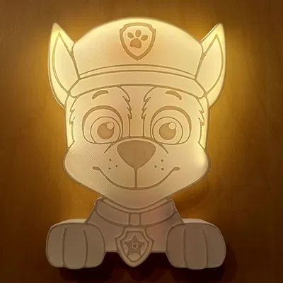 Đèn Paw Patrol – mặt Chase (bật/tắt bằng nút cảm ứng)