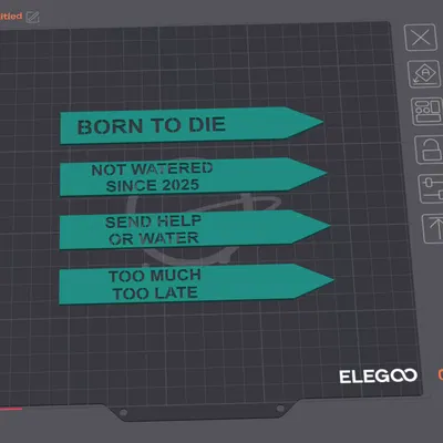 Nhãn Chậu Cây Hài Hước (Funny Planter Labels)