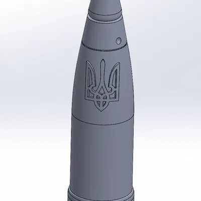 Đầu chóp vỏ shell 30mm hình Quốc huy Ukraine (Trident) cho UkraineAidOPS