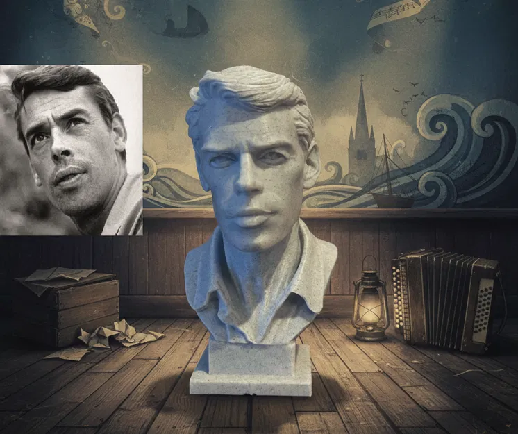 Jacques Romain Georges Brel - Bust (Tượng bán thân) - Image 1