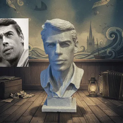 Jacques Romain Georges Brel - Bust (Tượng bán thân)