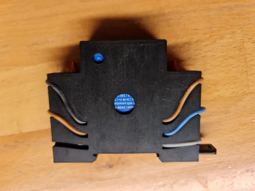 Giá gắn Shelly Gen4 lên DIN rail, chừa chỗ cho 6 kẹp WAGO 221 - Image 2