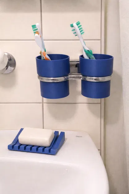 Cốc/Ống đựng bàn chải đánh răng (có lỗ thoát nước) - Image 2