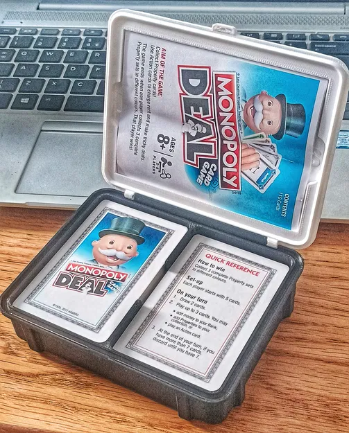Hộp Đựng Bài Monopoly Deal (110 Lá) - Đáy Sâu Hơn & Gia Cố Bản Lề - Image 1