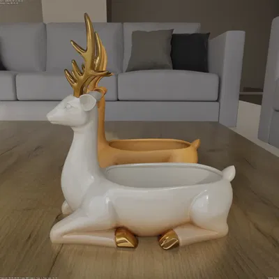 Luxury Deer Planter – Chậu Hươu Sang Trọng Gạc Thanh Lịch (STL)