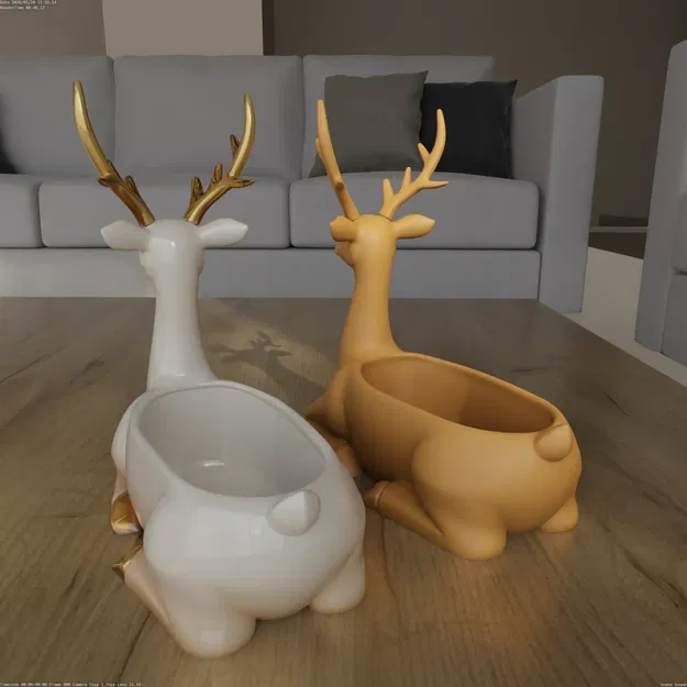 Luxury Deer Planter – Chậu Hươu Sang Trọng Gạc Thanh Lịch (STL) - Image 3