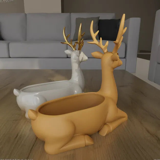 Luxury Deer Planter – Chậu Hươu Sang Trọng Gạc Thanh Lịch (STL) - Image 4