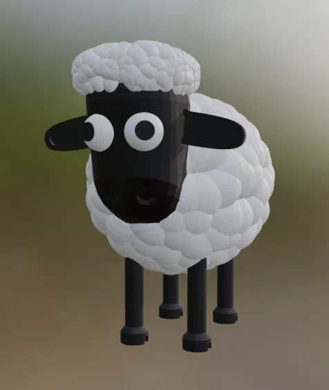 Cừu hoạt hình stylized (in đơn & multi-material) - Image 2