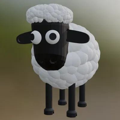Cừu hoạt hình stylized (in đơn & multi-material)