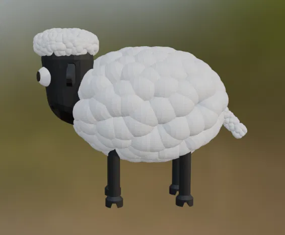 Cừu hoạt hình stylized (in đơn & multi-material) - Image 3