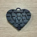 Móc khóa trái tim dẻo (Heart flexi keychain) - Thumbnail 1