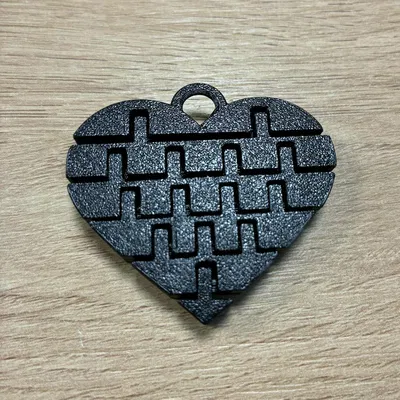Móc khóa trái tim dẻo (Heart flexi keychain)