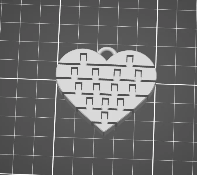 Móc khóa trái tim dẻo (Heart flexi keychain) - Image 3