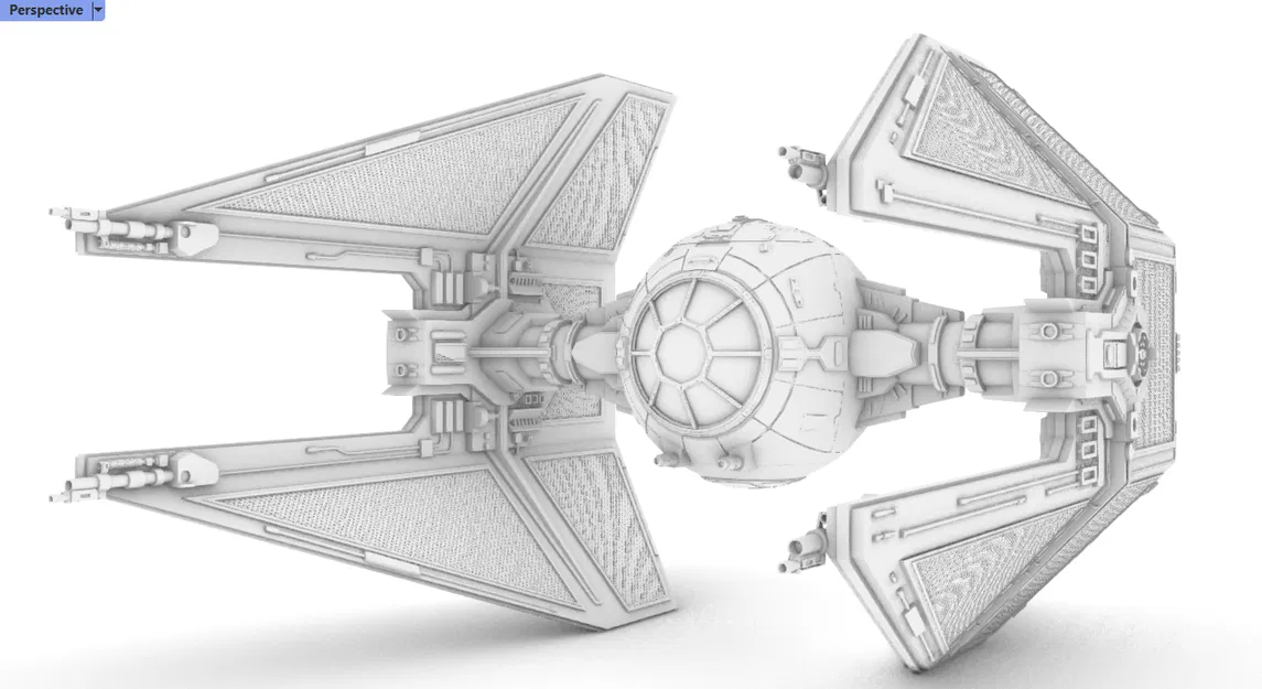 Mô hình 3D Tie Interceptor (Star Wars) - Image 1