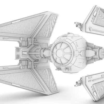 Mô hình 3D Tie Interceptor (Star Wars)
