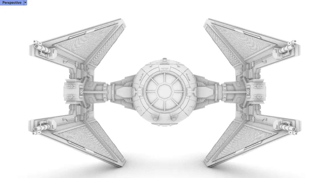 Mô hình 3D Tie Interceptor (Star Wars) - Image 2