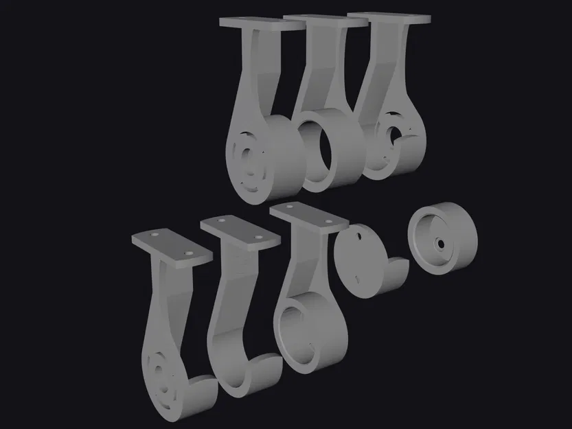 Phụ kiện lắp đặt rod treo quần áo (Clothes Hanger Rod Mounting Hardware) - Image 3