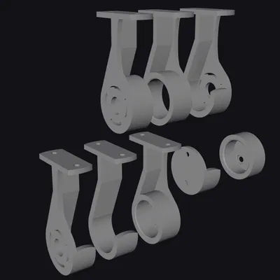Phụ kiện lắp đặt rod treo quần áo (Clothes Hanger Rod Mounting Hardware)
