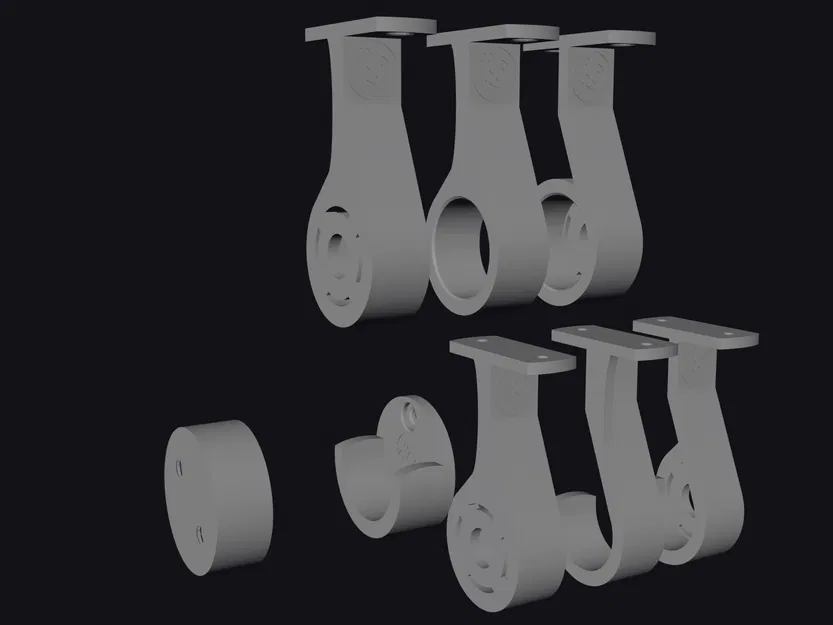 Phụ kiện lắp đặt rod treo quần áo (Clothes Hanger Rod Mounting Hardware) - Image 4