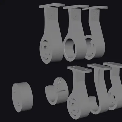 Phụ kiện lắp đặt rod treo quần áo (Clothes Hanger Rod Mounting Hardware)