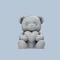 Gấu Teddy Dễ Thương Ôm Trái Tim (Cute Teddy Bear Heart) - Thumbnail 1