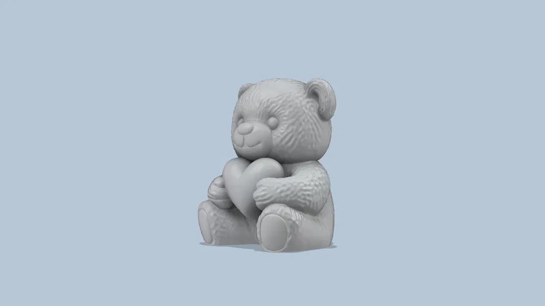 Gấu Teddy Dễ Thương Ôm Trái Tim (Cute Teddy Bear Heart) - Image 3