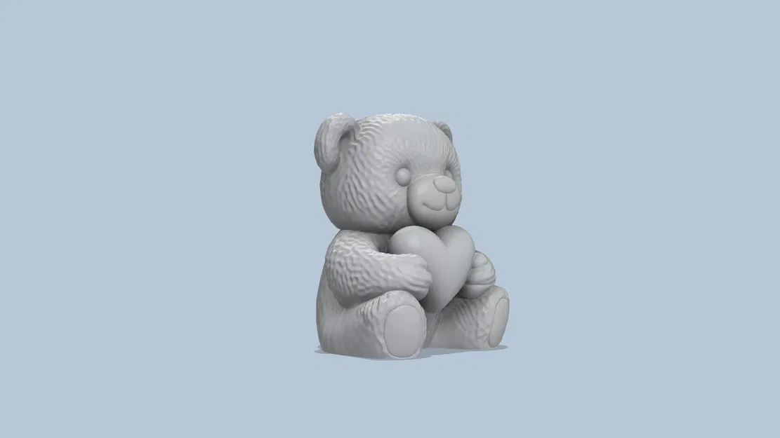 Gấu Teddy Dễ Thương Ôm Trái Tim (Cute Teddy Bear Heart) - Image 4