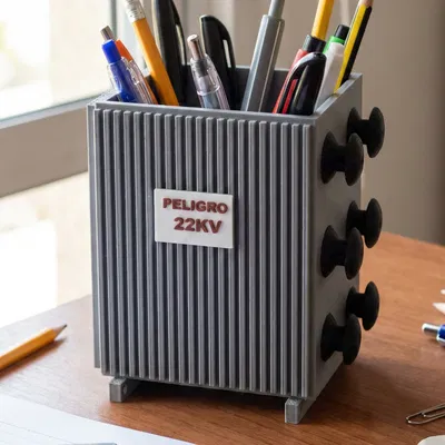 Ống đựng bút Transformator (phong cách trạm biến áp công nghiệp)