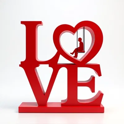 Trang trí bàn chữ LOVE cho Valentine