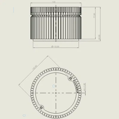 Cylinder cho máy đan vớ tròn Gloria 64 (64 kim)