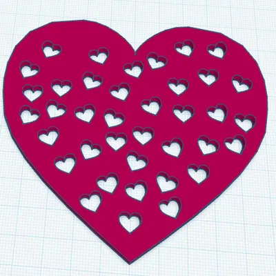 Lót ly (cup coaster) hình trái tim