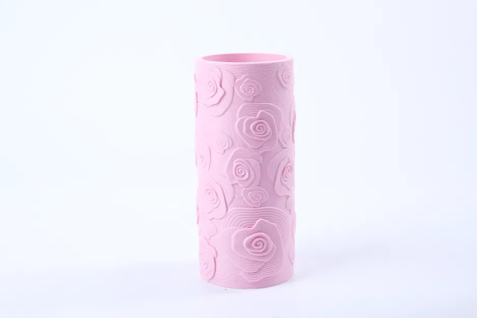 Bình Hoa Rose Relief Vase – Decor Valentine tông hồng pastel - Image 2