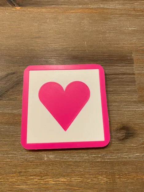 Đế Lót Ly Hình Trái Tim Ghép Mảnh (Multi-Part Click-Together Heart Coaster) - Image 1