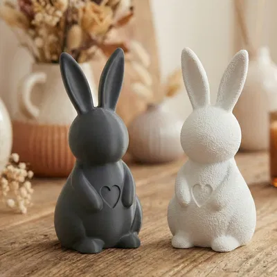 Thỏ Trái Tim ♡ - Decor Easter Tối Giản