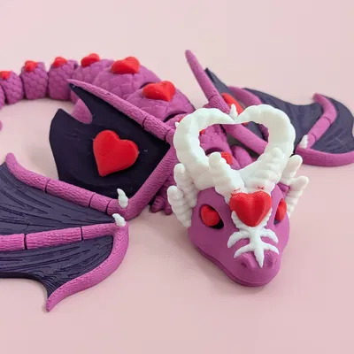 Rồng Elder Valentine – Mô hình rồng articulated phủ tim