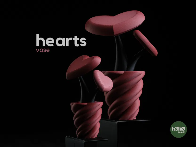 hearts • vase – Bình cắm hoa trái tim - Image 1