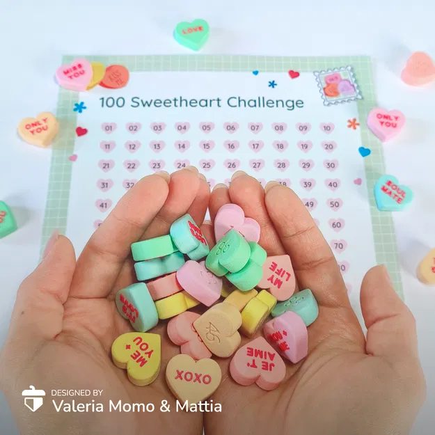 Thử thách 100 Trái Tim Ngọt Ngào + PDF – Trò chơi Valentine - Image 2