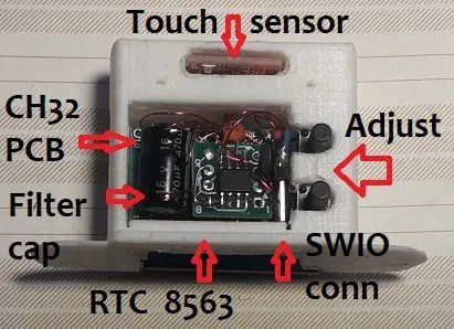 CH32V003 Matchbox Clock – Đồng hồ nhị phân cỡ hộp diêm cảm ứng - Image 5
