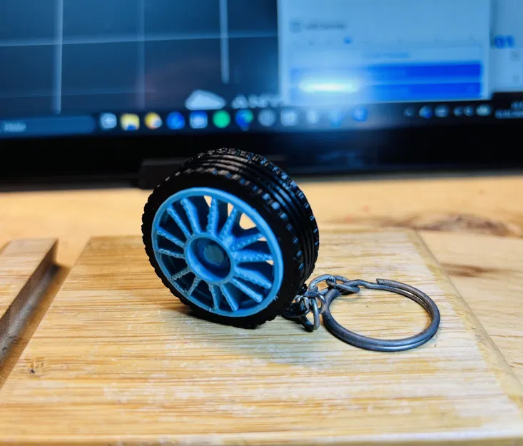 Móc khóa bánh xe ô tô (lốp xe) – car wheel/car tire keychain - Image 2